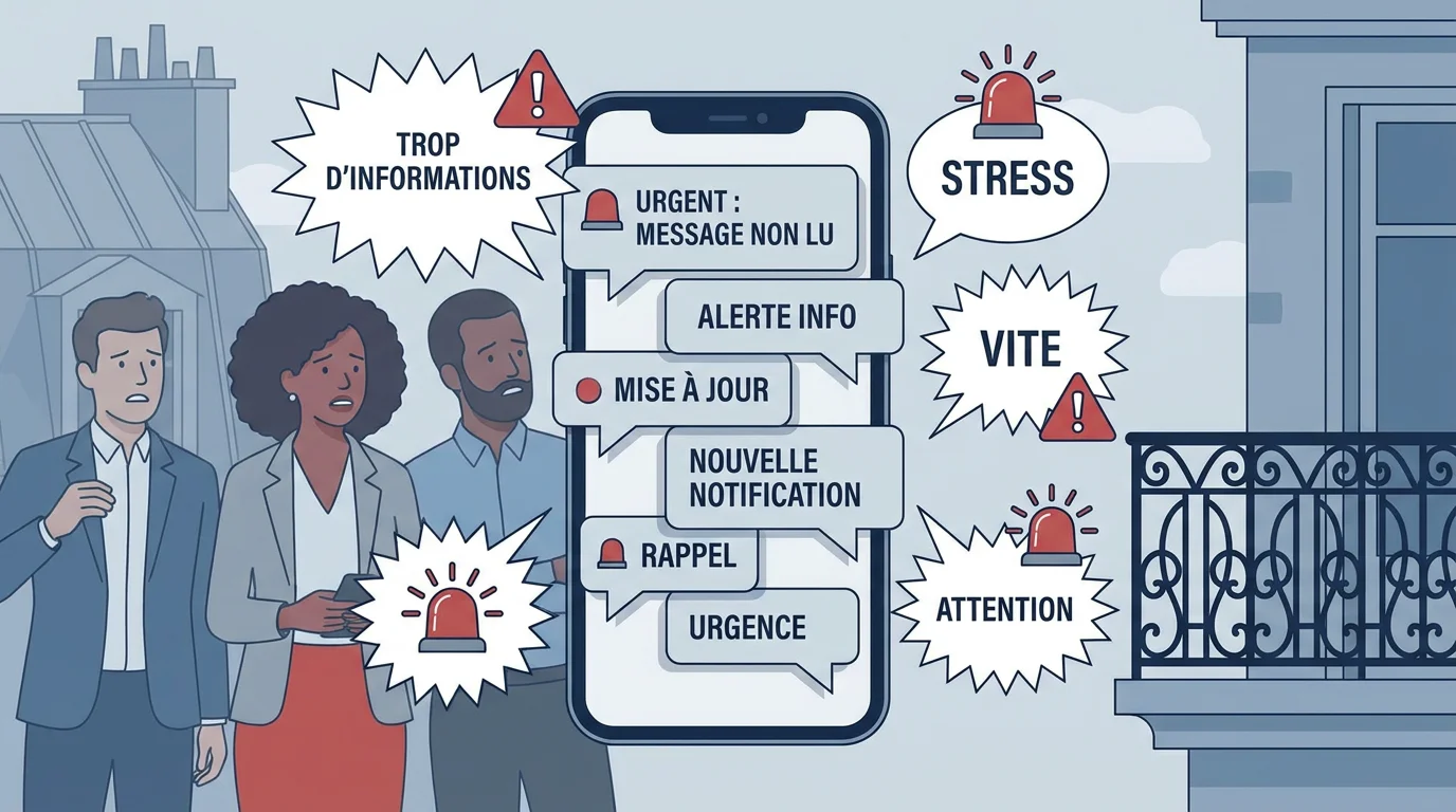 Propagation virale d'une crise sur les réseaux sociaux illustrée par des notifications sur smartphone